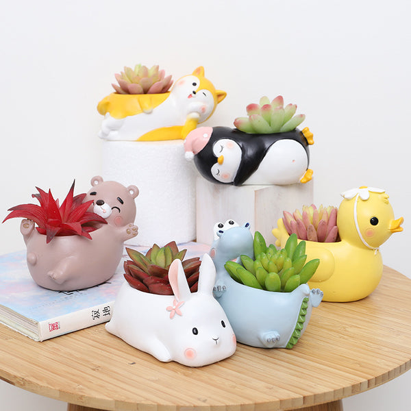 Resin Flower Pot in Cartoon Shapes