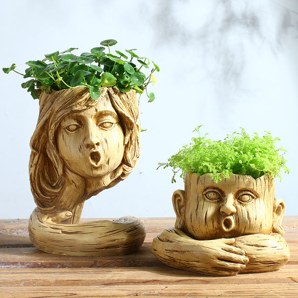 Children's Face Shaped Flower Pots