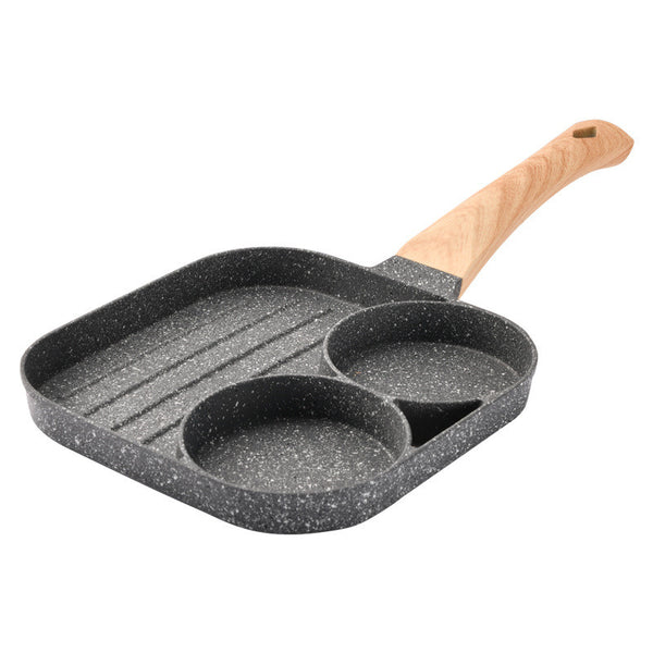 Two Hole Three In One Omelette Pan With Bacon Steak Pan