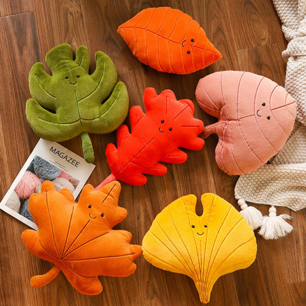 Creative 3D Leaf Plush Pillow