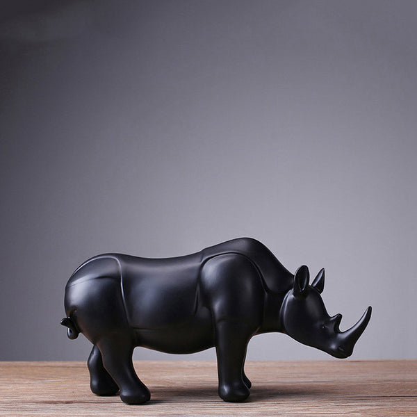 Resin African Rhino Statue