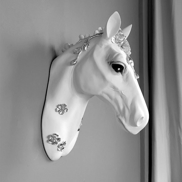 Regal Resin Horse Head Wall Sculpture