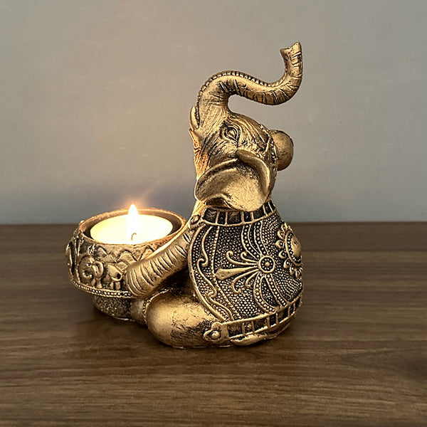 Animal Elephant Resin Candlestick Dining Table Study Decorations Decoration Wax